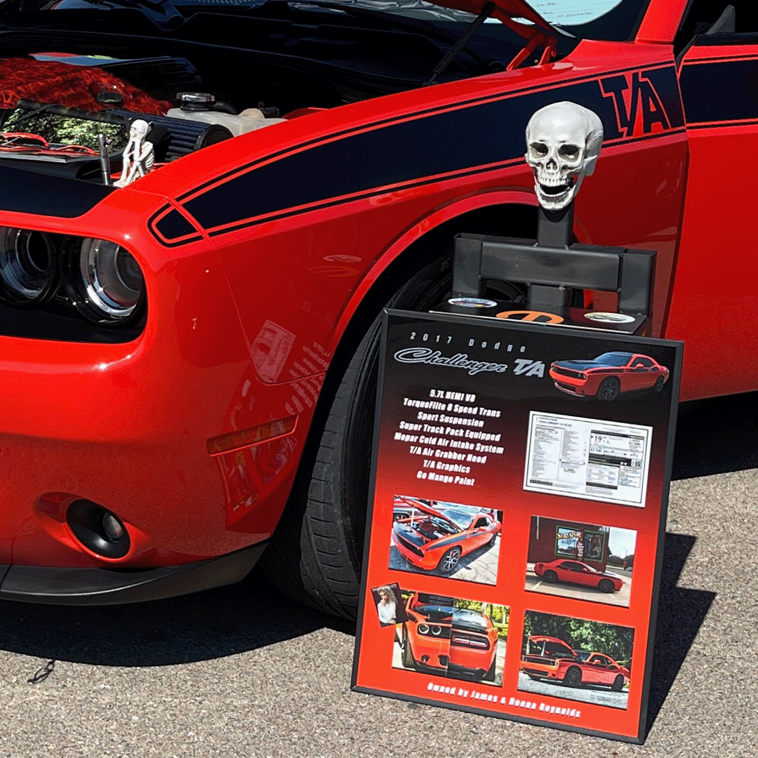 Dodge Challenger Car Show Board