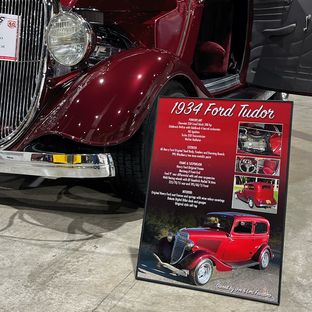 Ford Tudor Car Show Board