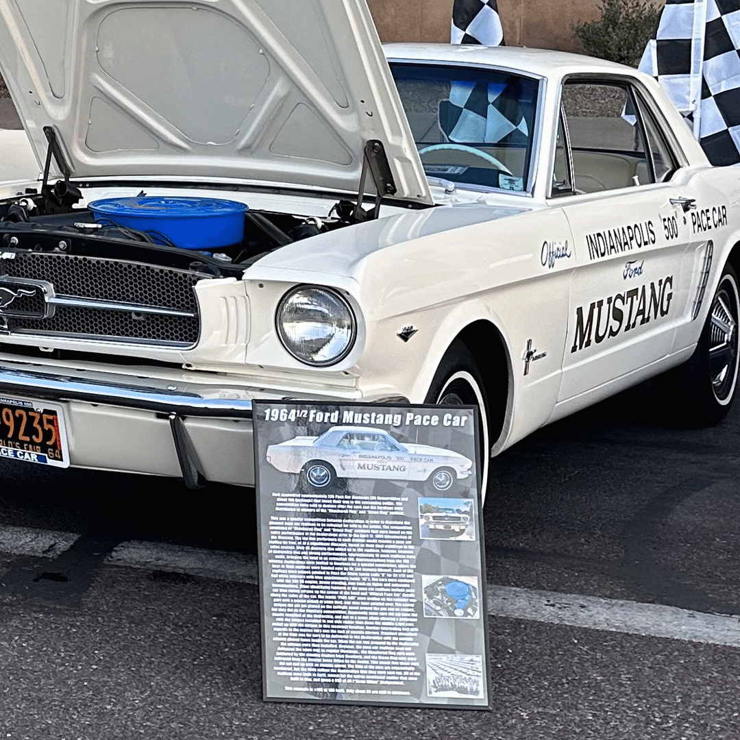 Mustang Pace Car Car Show Board