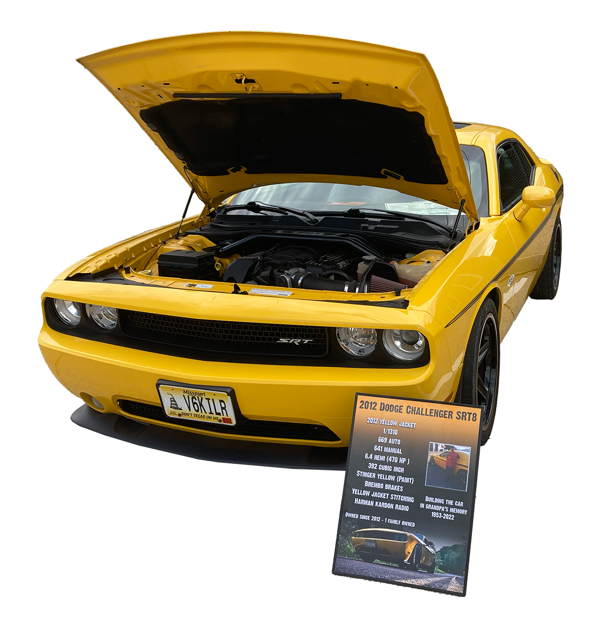 Dodge Challenger Car Show Board